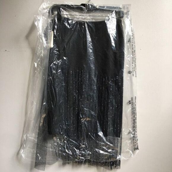 Dries Van Noten Overlay Skirt w/ Jet Beads SIZE 2 - Picture 3 of 6